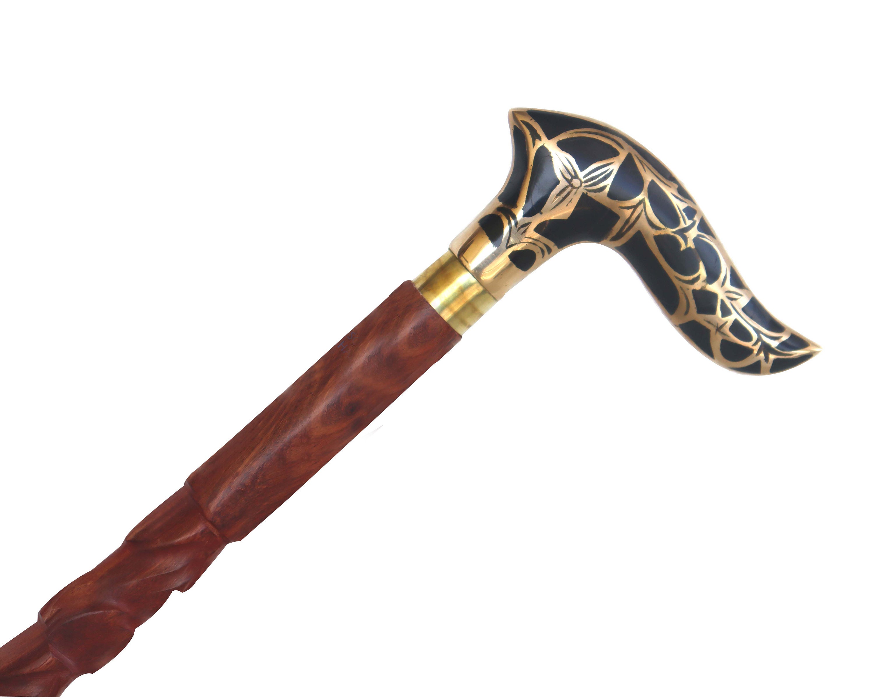 Brass Eagle Handle Wooden Walking Stick Antique Walking Cane For Men Women Gift | UK