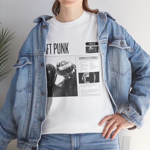 Daft Punk Shirt - RAM Album Cover Tee | Gift for EDM House Fans | Retro Vintage Unisex T-Shirt | Stylish Minimalist Aesthetic