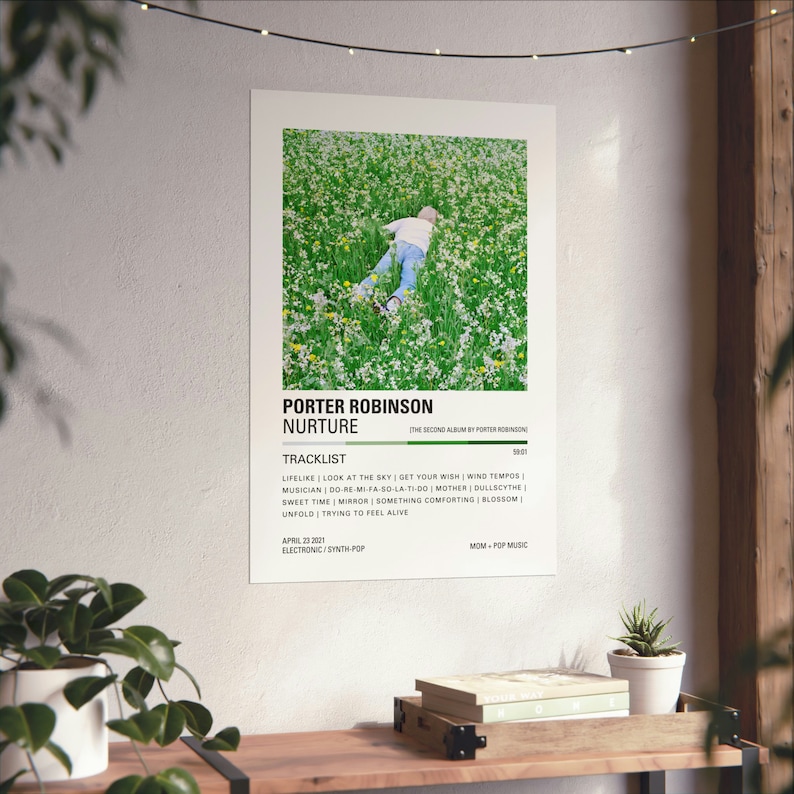 Porter Robinson Poster Nurture Album Cover / Gift for EDM Fans / Home Bedroom Office Dorm Decor