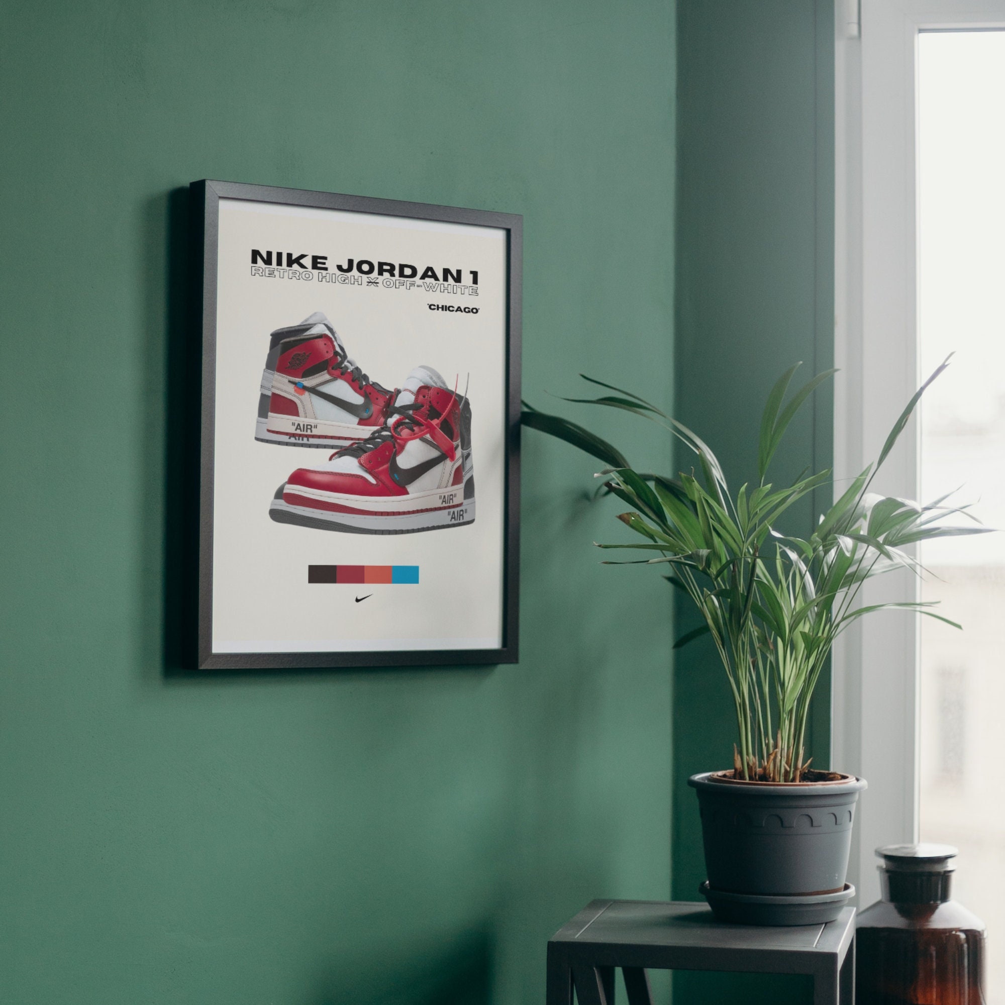 Virgil Abloh OFF WHITE Nike Illustration Poster Print A3 / A4 