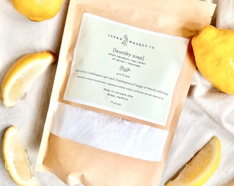 Lemon Scent Laundry Soap: All Natural, Non-Toxic Powder Detergent