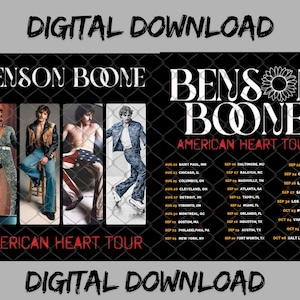 Benson Boone PNG - America Heart Tour , Benson Boone Tour PNG files - digital file  ready print to tshirt