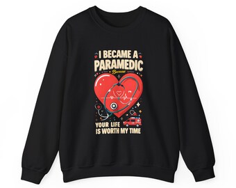 Sanitäter Geschenk Sweatshirt, EMT Abschluss Bekleidung, Rettungsdienst Rundhalsausschnitt, Ersthelfer Geschenk, medizinische Arbeiter Kleidung