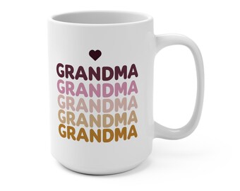 Grandma Mug, Best Grandma Gift, Grandmother Coffee Cup, Mother's Day Mug, Birthday Present for Grandma, Family Grandma Tea Mug