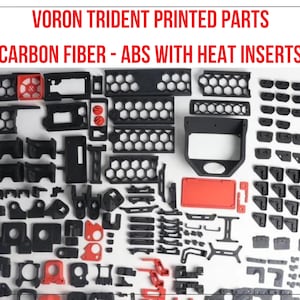 Voron Trident All Printed Parts Carbon fiber ABS, With Stealthburner and heat inserts