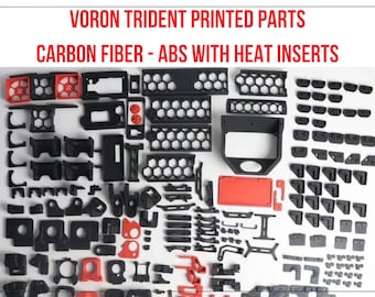 Voron Trident Todas las piezas impresas ABS de fibra de carbono, con Stealthburner e insertos térmicos