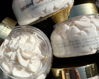Whipped Soap/Coconut Whipped Sugar Soap/Whipped Sugar Soap/Foaming Soap/Scrub Soap/Bath and Beauty Gift idea for her/Moisturizing Soap