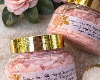 Soap/Whipped Soap/Scrub Soap/Foaming Soap/Bath and Beauty Gift idea for her/ Shower Scrub/ Camellia Whipped Sugar Soap/Sugar Scrub