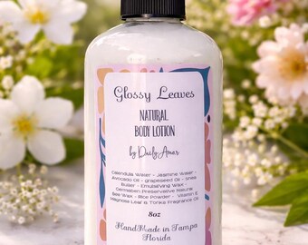 Calendula & Jasmine Body Lotion | Non Greasy Moisturizer | Handmade Body Cream | Hydrating Lotion | Natural Skincare | 8 oz