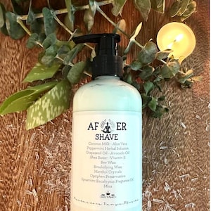 Soothing Aftershave – Peppermint Menthol Eucalyptus/For Sensitive Skin/Lotion/cream/Aftershave/Herbal Aftershave Lotion/Unisex aftershave
