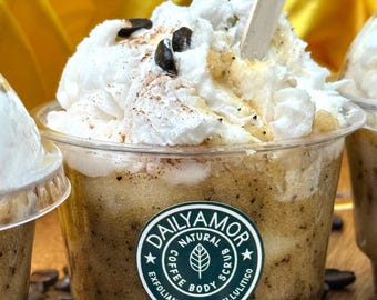 Coffeehouse Whip Scrub – Espresso Sugar Scrub + Whipped Soap Duo | Café Body Exfoliator | 12-14 oz