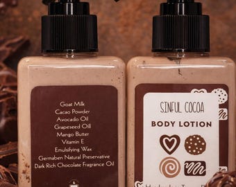 Chocolate Body Lotion/Ultra MoisturizingChocolate cream/HydratingCocoa lotion/GoatMilkCocoa Body Lotion Hydration/NourishingChocolate Lotion