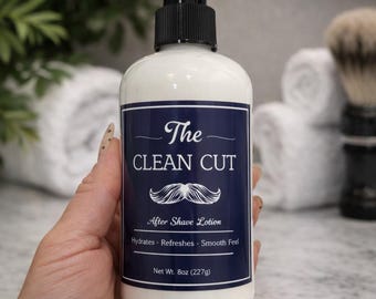The Clean Cut After Shave for Men | Refreshing Menthol Lotion | Lavender & Calendula | Lightweight After Shave 8 oz