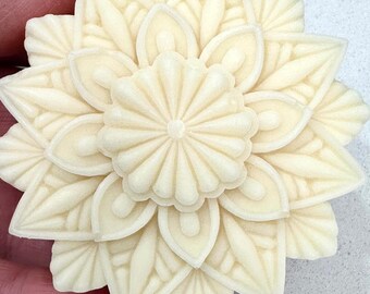 Solid Body Butter Flower Bar | Winter Lotion Bar | Natural Handmade Body Butter | Gift for Dry Skin