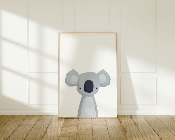 Koala Wall Art | Australian Animal Poster | Aussie Animals | Colourful Kid's Art | Cute Koala | Nursery Wall Decor | Instant Download