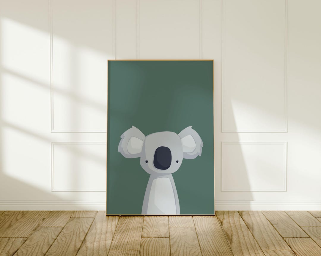 Koala Wall Art | Australian Animal Poster | Aussie Animals | Colourful ...