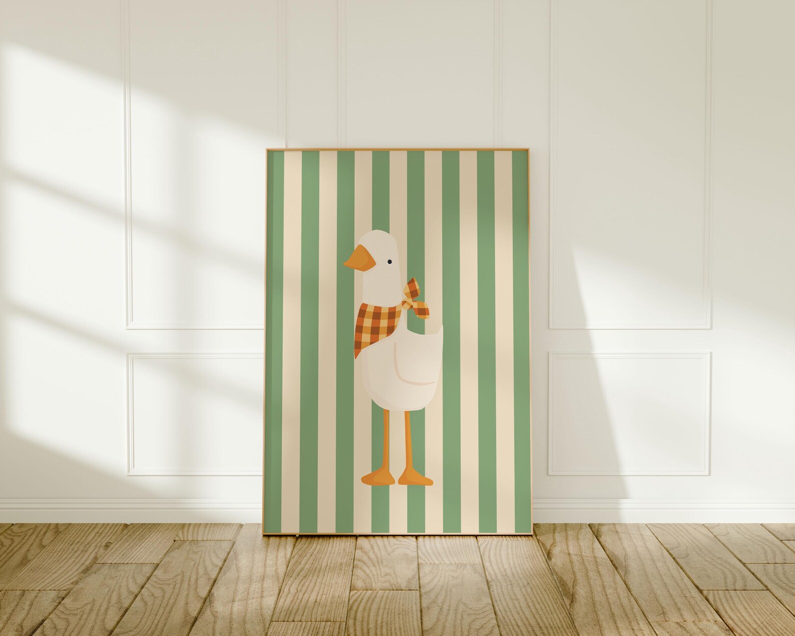 Silly Goose Wall Art | Green Nursery Decor | Bandana Goose | Nursery ...
