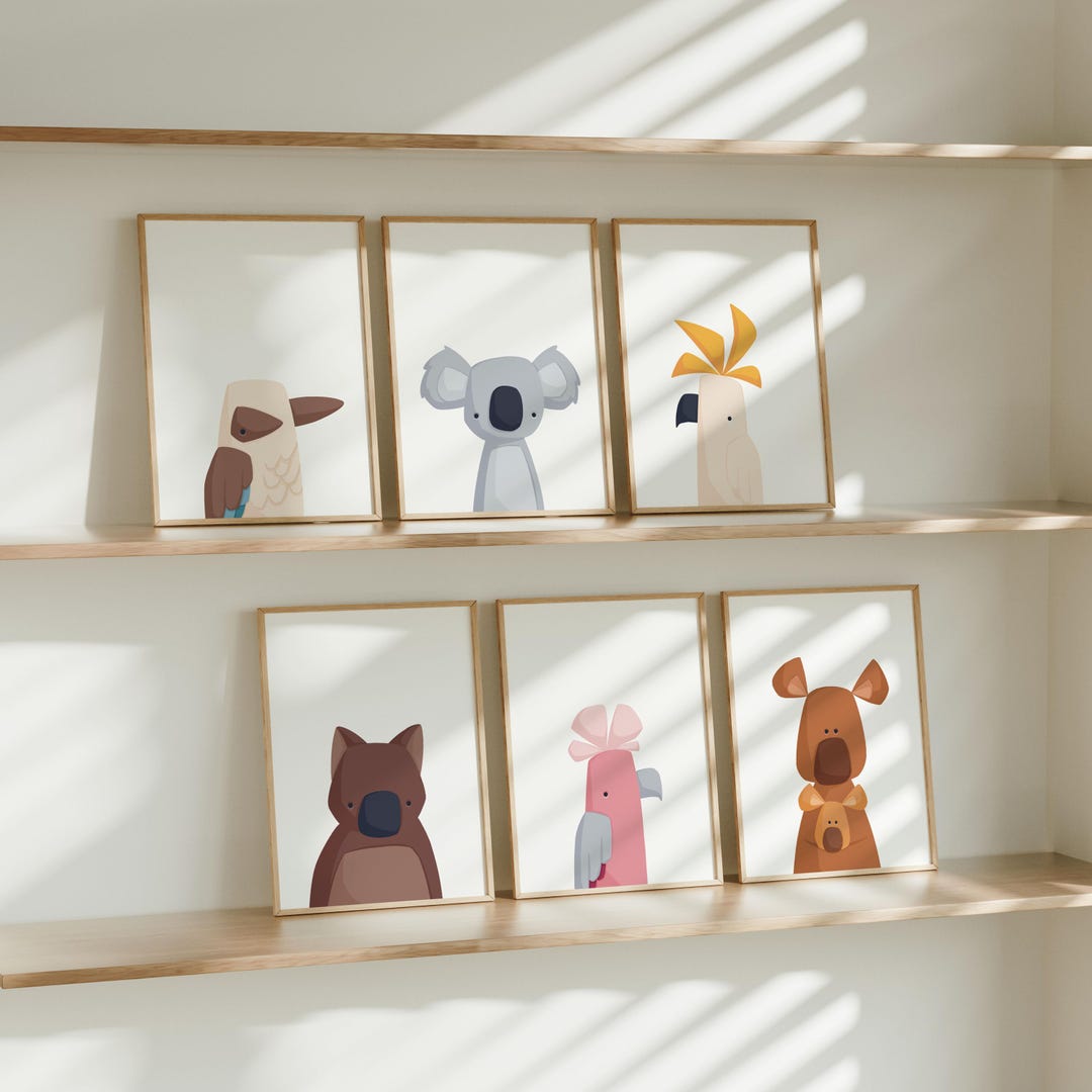 Australian Animal Set | Aussie Animals | Colourful Kid's Art | Koala ...