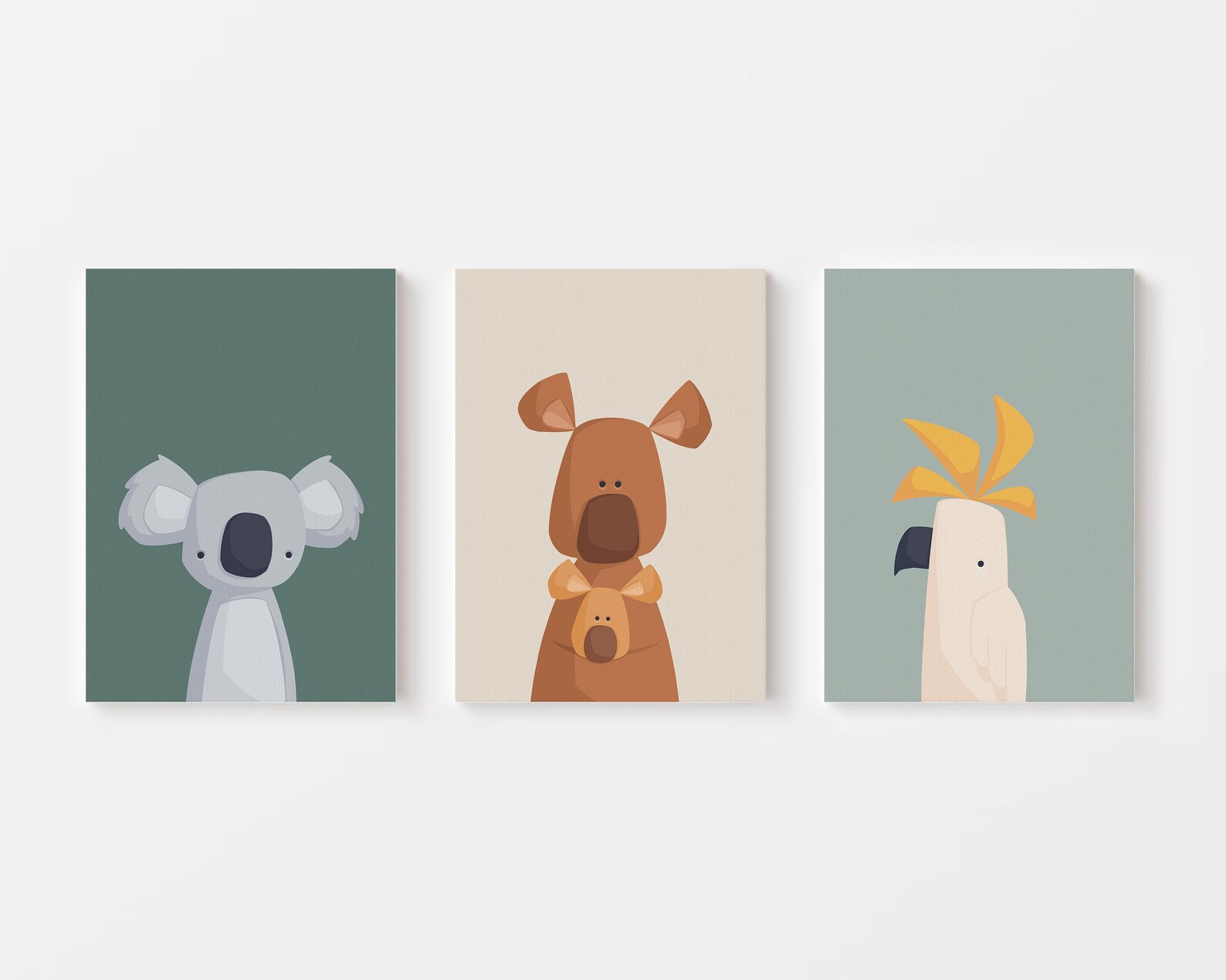 Australian Animal Wall Art Set | Aussie Animals Nursery Prints | Koala ...