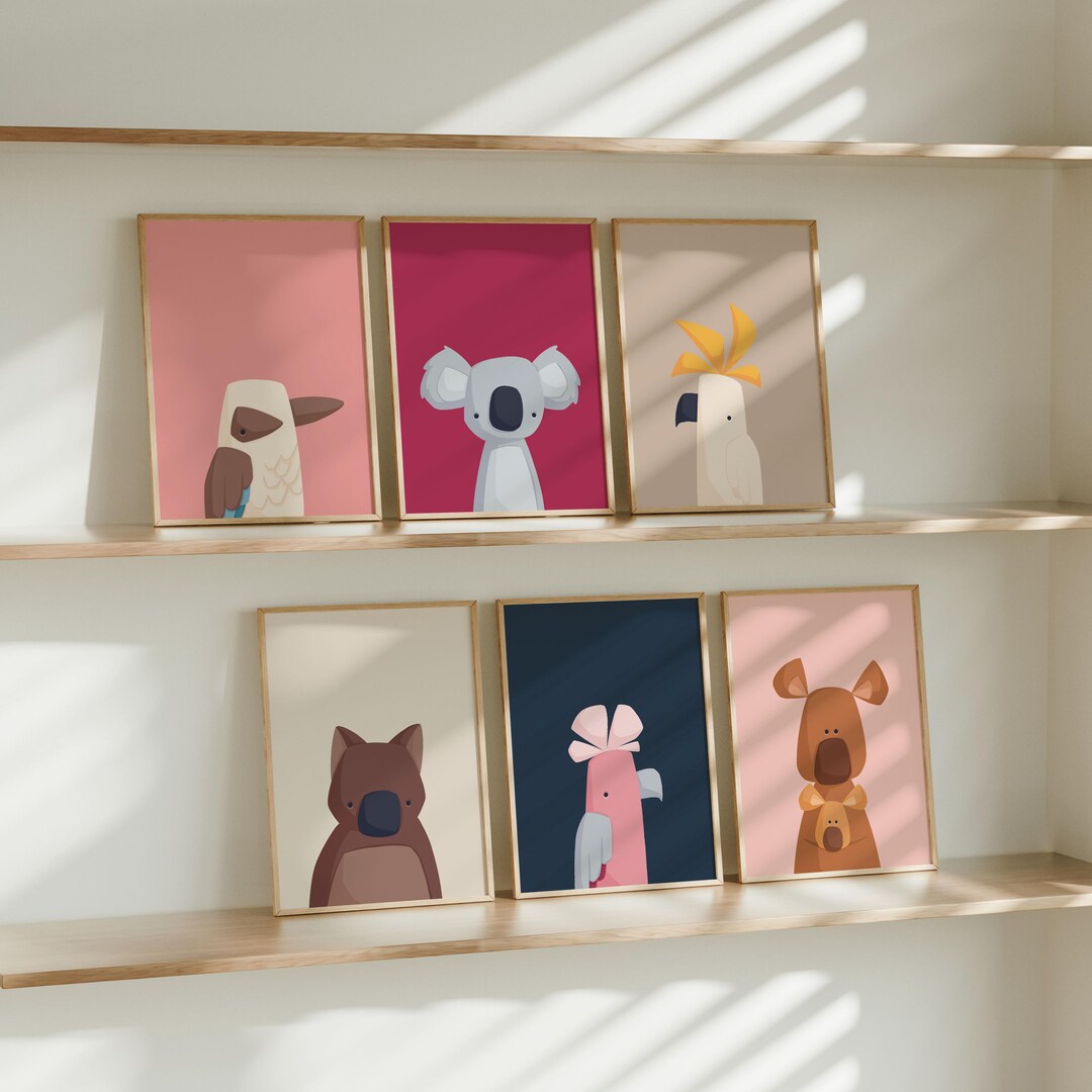 Australian Animal Set | Aussie Animals | Colourful Kid's Art | Koala ...