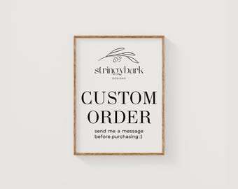 Custom Order | For background colour changes | Please message before purchasing