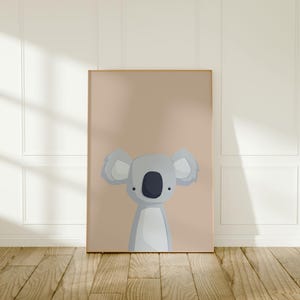 Koala Wall Art | Australian Animal Poster | Aussie Animals | Colourful Kid&#39;s Art | Cute Koala | Nursery Wall Decor | Instant Download