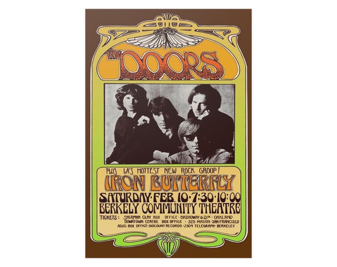 The Doors Vintage Concert Music Poster