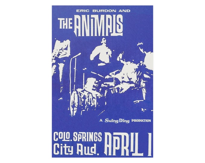 The Animals Vintage Concert Music Poster