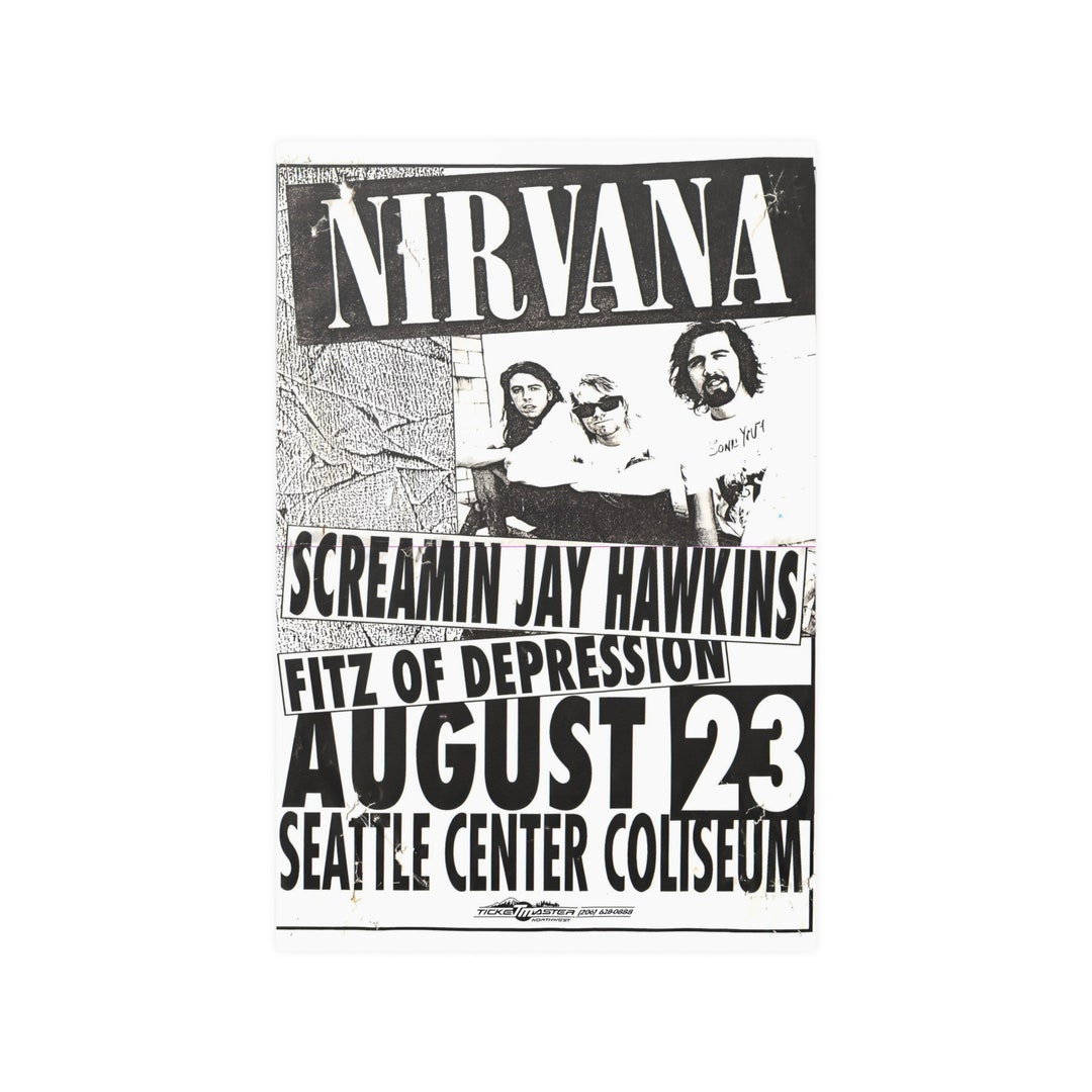 Nirvana Vintage Concert Music Poster - Etsy