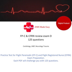Prueba práctica D para paramédico de vuelo (FP-C) y enfermero registrado de vuelo (CFRN)