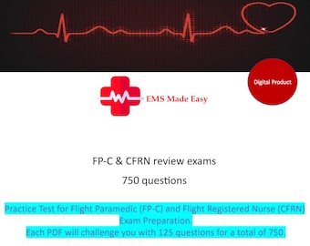 Flight Paramedic (FP-C) and Flight Registered Nurse (CFRN) practice test