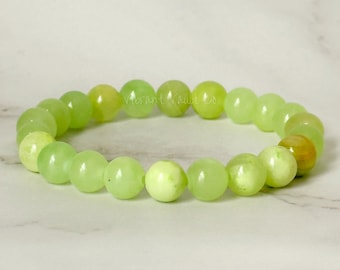8mm Grün Calcit Armband Heilstein Stretch Armband für Meditation Heilstein Chakra Ausgleich Energie Schmuck für Empath Kristall