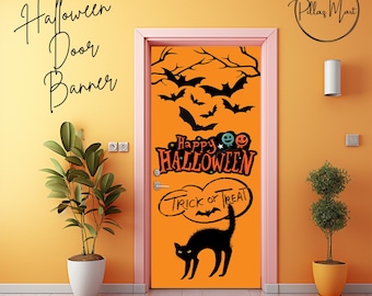 Halloween Door Poster, Printable Door Poster, Printable Halloween Door Cover, Halloween Door Banner