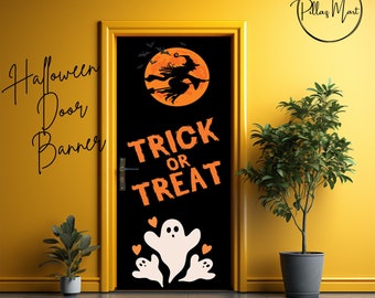 Halloween Door Poster, Printable Door Poster, Printable Halloween Door Cover, Halloween Door Banner