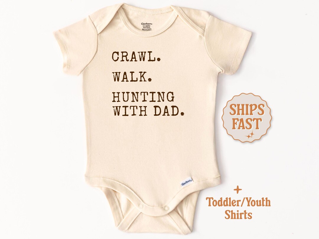 Hunting Baby Onesie® Hunting Baby Bodysuit Hunting With Dad Baby ...
