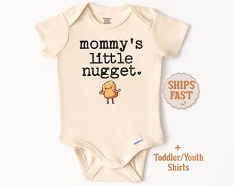 Mommy's Little Nugget Onesie® Chicken Nugget Baby Onesie® Lil Nugget Baby Bodysuit Funny Baby Clothes Chicken Baby Gift Nugget Baby Shower