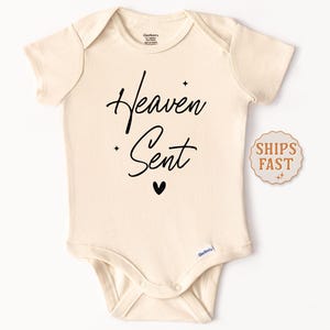 Heaven Sent Baby Onesie® Heaven Sent Baby Outfit Heaven Sent Bodysuit Baby Sent From Heaven Clothes Pregnancy Announcement Onesie® New Baby