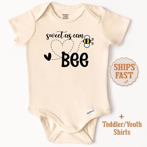 Bee Baby Onesie® Bee Baby Bodysuit Baby Bee Clothes Honey Bee Baby Outfit Sweet As Can Bee Baby Shower Gift Bumble Bee Baby Gifts Newborn