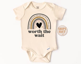 Miracle Baby Onesie® Worth The Wait Onesie® Rainbow Baby Bodysuit Rainbow Baby Outfits Newborn Rainbow Baby Gift Baby Rainbow Onesie®