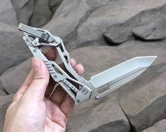 Folding Pocket knife Outdoor Camping Survival Hiking Hunting Gift Fruit Mens Gift For Him Fishing Black Knife Silver Knife