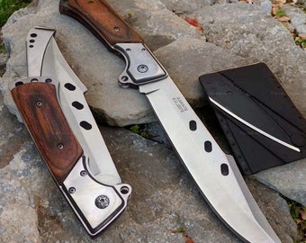 Outdoor Camping Fishing Large Folding Knife hunting Pocket Bush Knives EDC, Mens Gift For Him