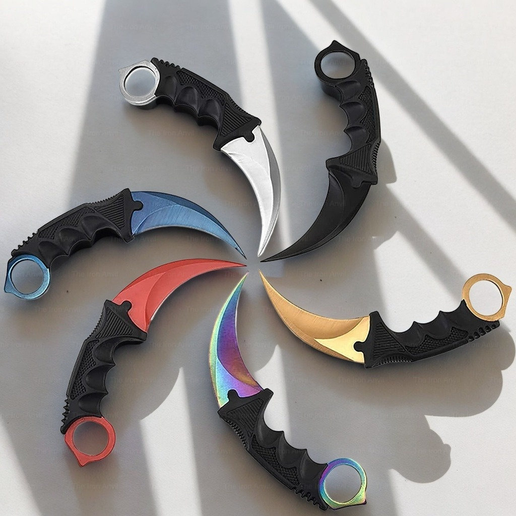 Falcon KS3329RB Mirror Iridescent / Rainbow Multi-Colored Karambit Spr