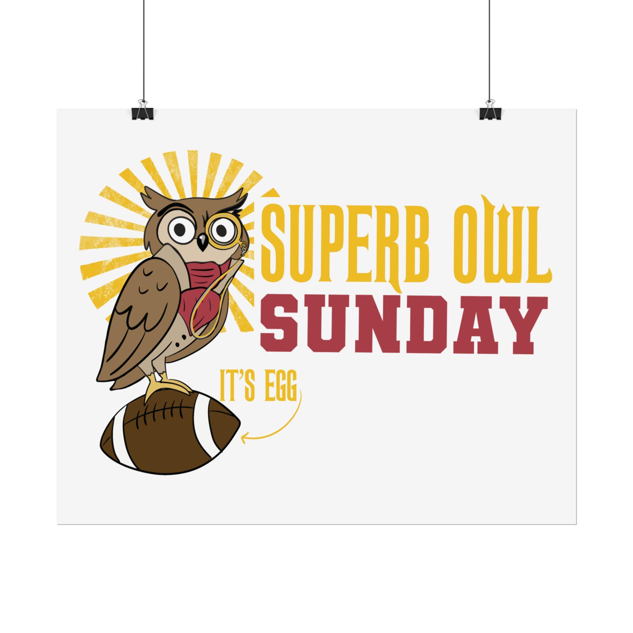 Superb Owl Wall Poster, What We Do in the Shadows Parody Art, Funny Vampire Owl Print, Goth Decor fo