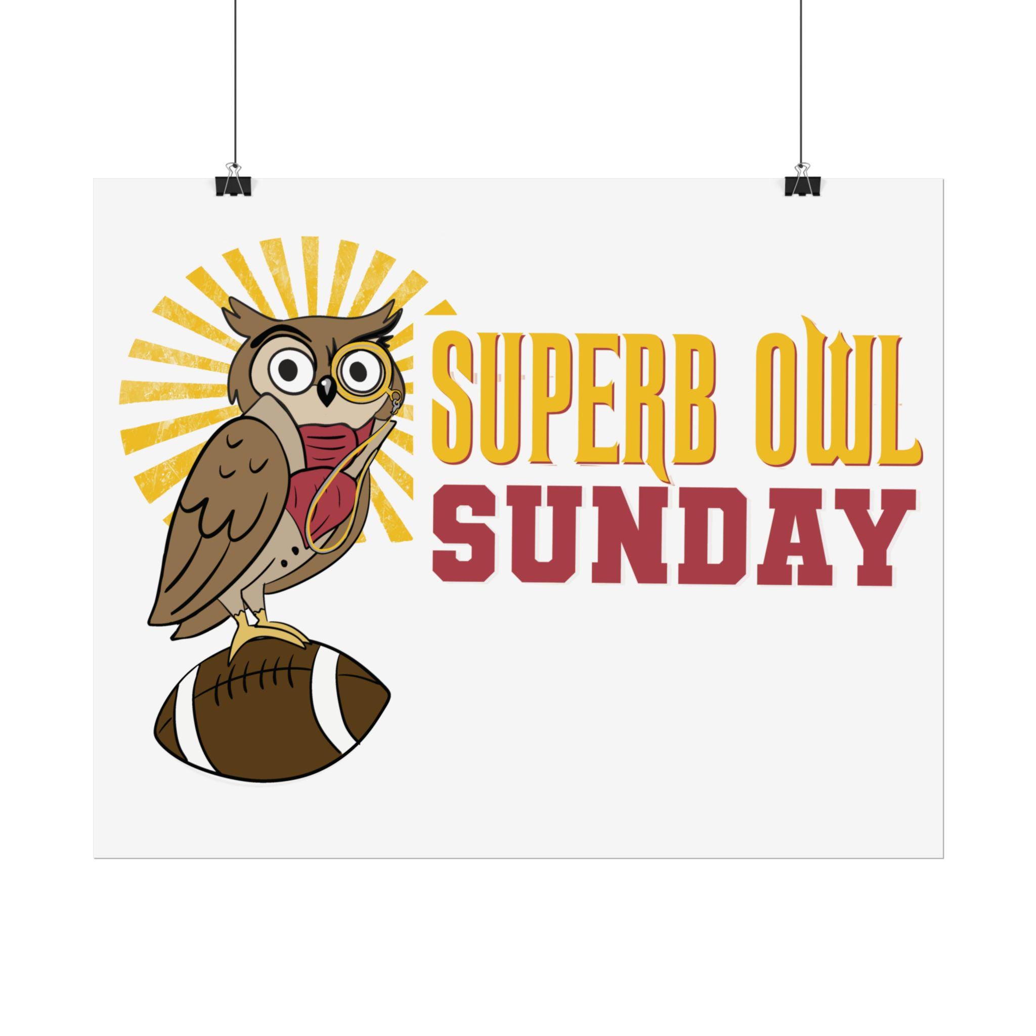 Superb Owl Wall Poster, What We Do in the Shadows Parody Art, Funny Vampire Owl Print, Goth Decor fo