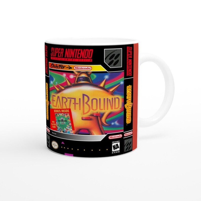 Super Nintendo Earthbound Out Inspired Mug, Gamer Coffee Cup, Video