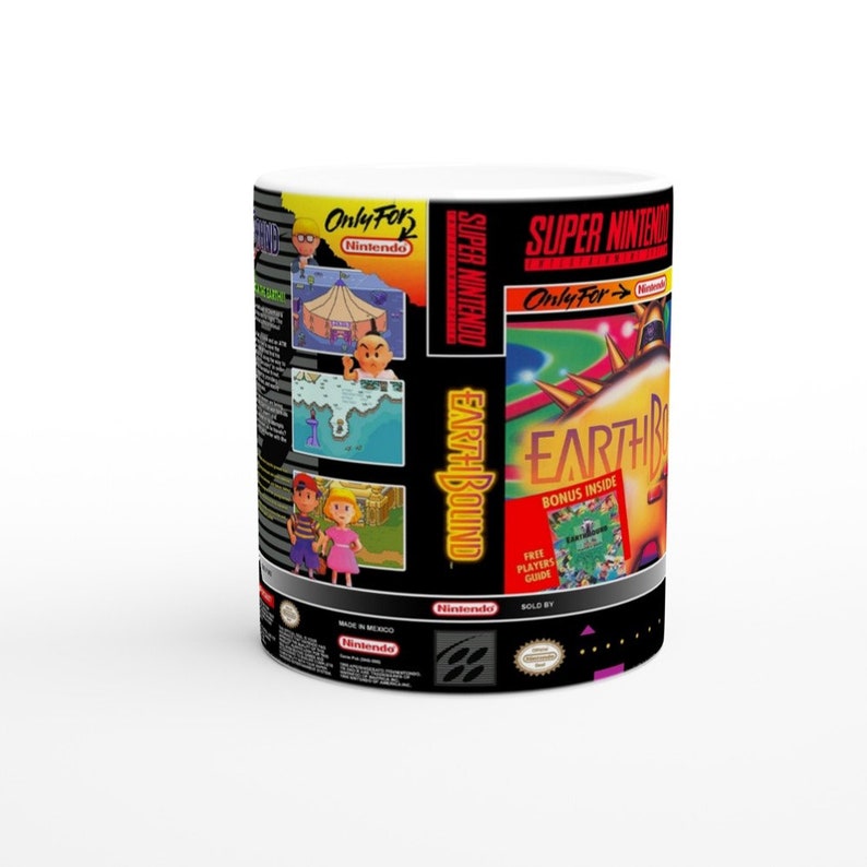 Super Nintendo Earthbound Out Inspired Mug, Gamer Coffee Cup, Video