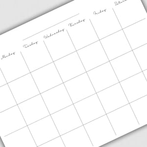 Blank Monthly Calendar Printable, Simple Calendar Template, Print Ready ...