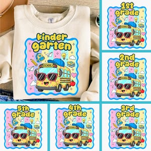 Retro Back to School PNG Bundle: Boy&#39;s First Day Shirt Design (Digital Download