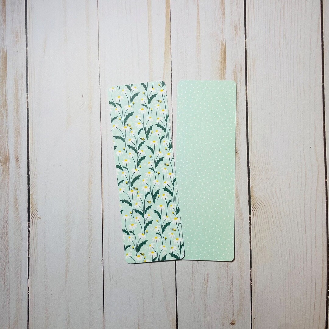 Daises and Bees Garden Bookmark Laminated Bookmark Double Sided ...