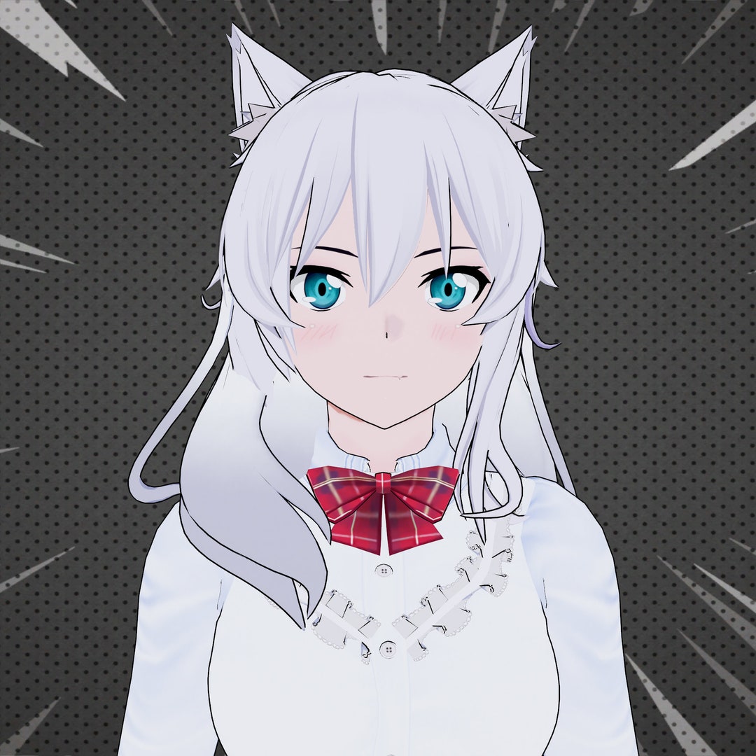 Cat Girl Model 1 Premade 3D Vtuber Model Adoptable Model VRM Model ...